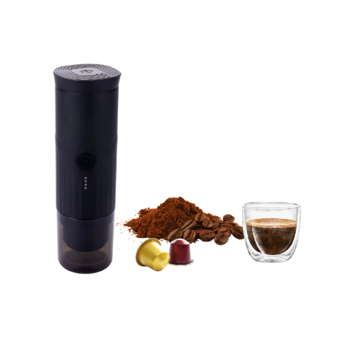 cafetera espresso y capsulas Nespresso negra
