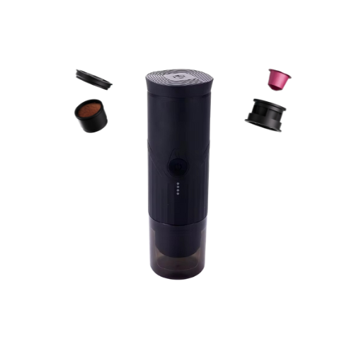 cafetera espresso y capsulas Nespresso negra