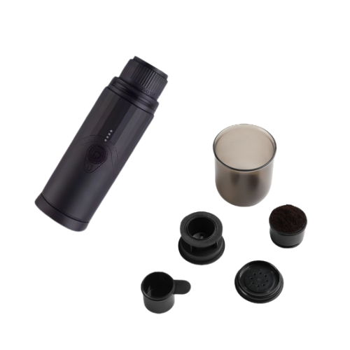 cafetera espresso y capsulas Nespresso negra