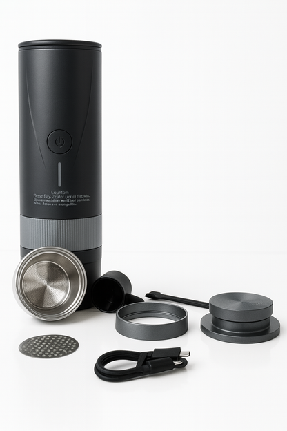 Cafetera Espresso Portátil Dozo Elite + Tamper + Anillo dosificador